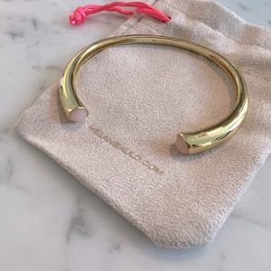 Melanie Auld Cuff Bracelet with Pink Quartz tips